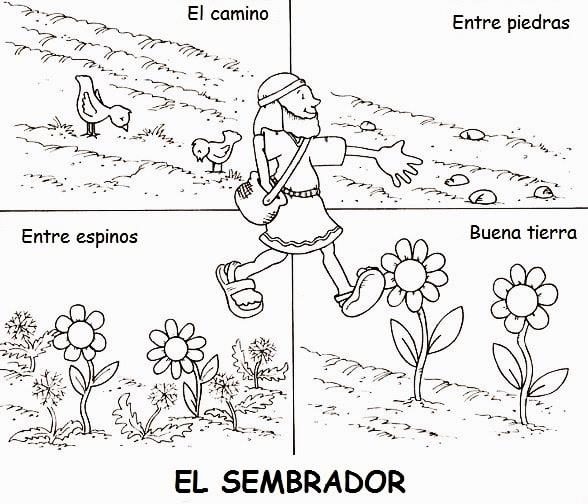 Colorear el siguiente dibujo - El Sembrador