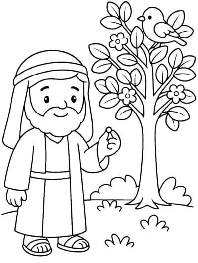 Colorear el siguiente dibujo - La Semilla de Mostaza