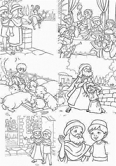 Colorear el siguiente dibujo - El Hijo Pródigo