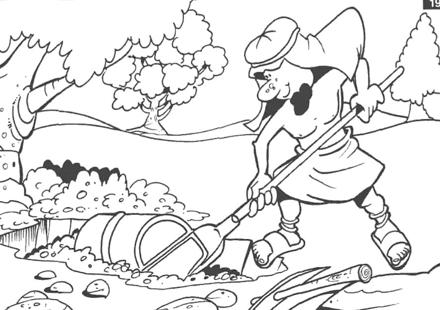 Colorear el siguiente dibujo - El Tesoro Escondido